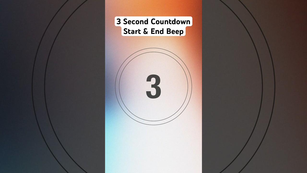 3 Second Countdown Timer with Start & End Beep | Circular Progress Animation