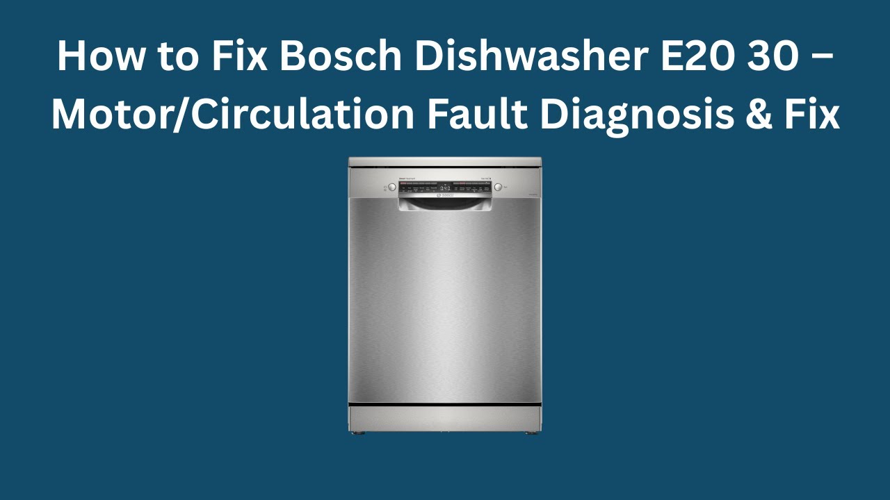 Как починить посудомоечную машину Bosch E20 30 – Диагностика и устранение неисправностей двигател...