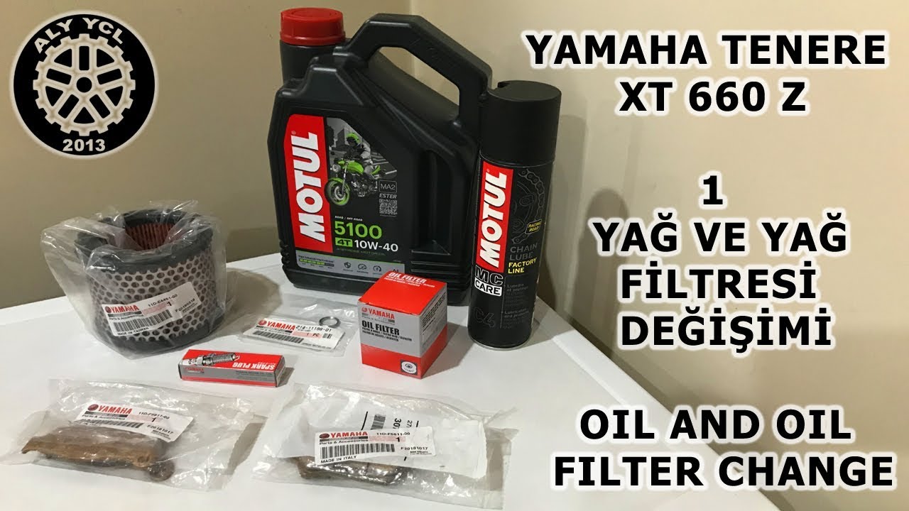 1-Tenere XT660Z Yağ ve yağ filtresi değişimi - Oil and oil filter change