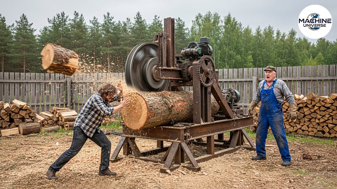 25 Jaw-Dropping Firewood Processors in Action | Dangerous Homemade Wood Cutting Machines #29