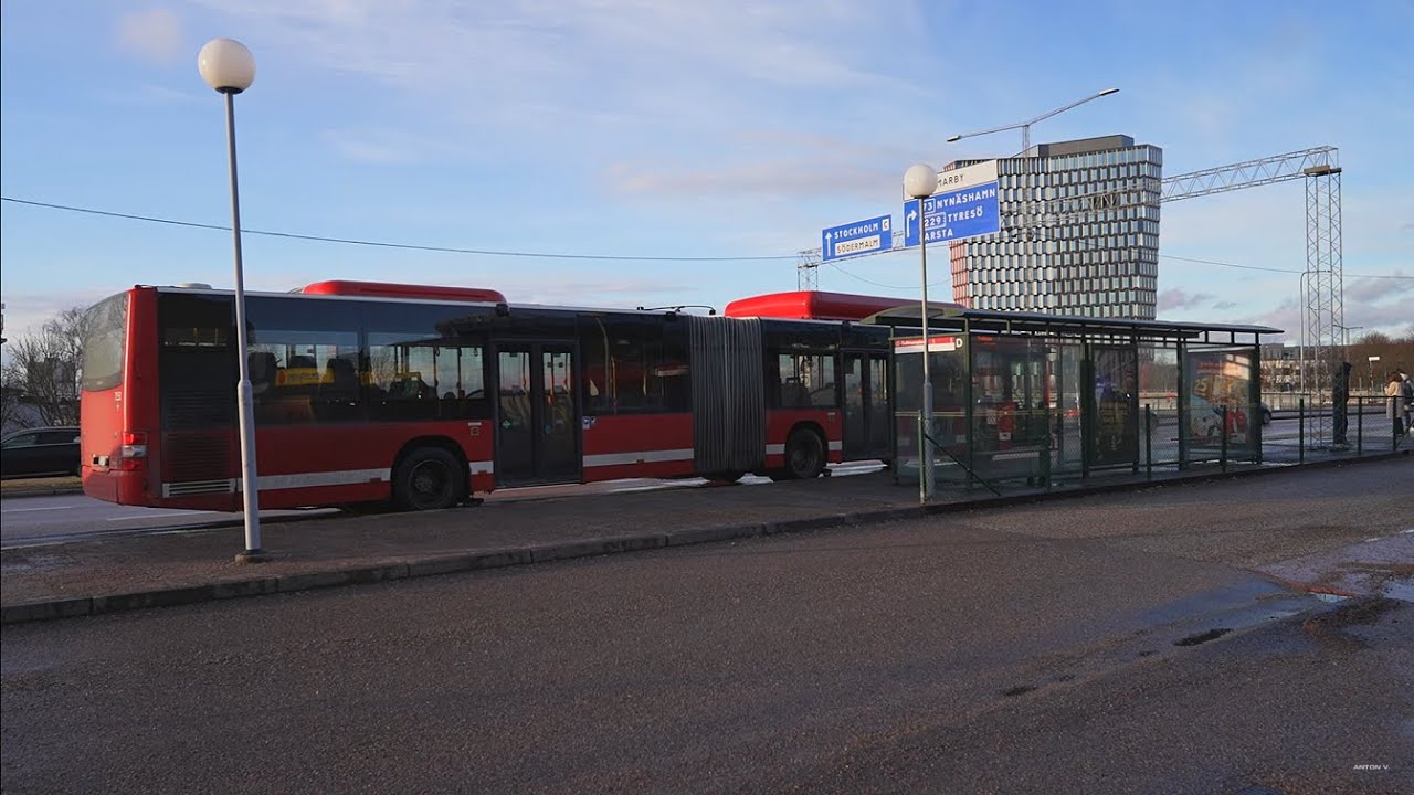Sweden, Stockholm, bus 144 ride from Gullmarsplan to Fruängen