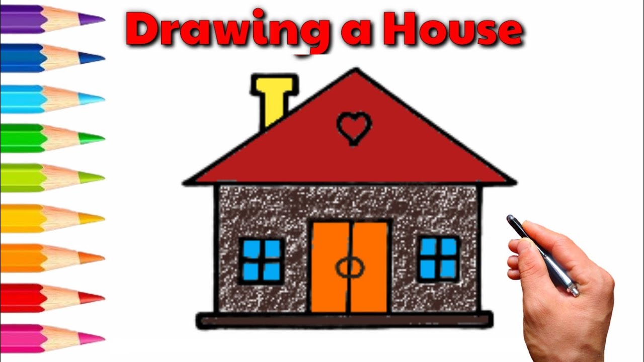 HOW TO DRAW A HOUSE EASY | HOUSE DRAWING EASY | GHAR KA DRAWING KAISE BANATE HAIN #housedrawing 