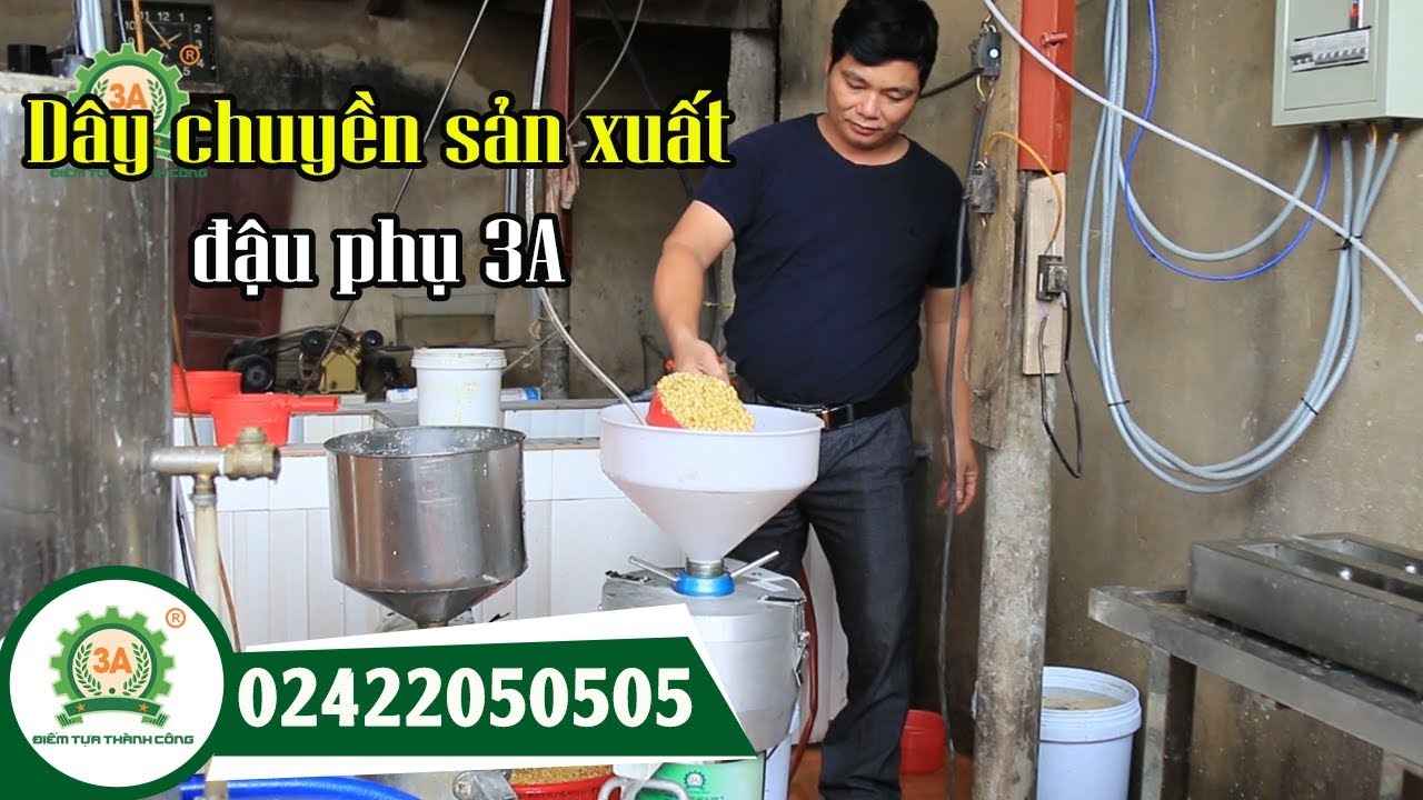 Dây chuyền sản xuất đậu phụ - Bộ 3 máy làm đậu phụ liên hoàn - LH: 02422050505