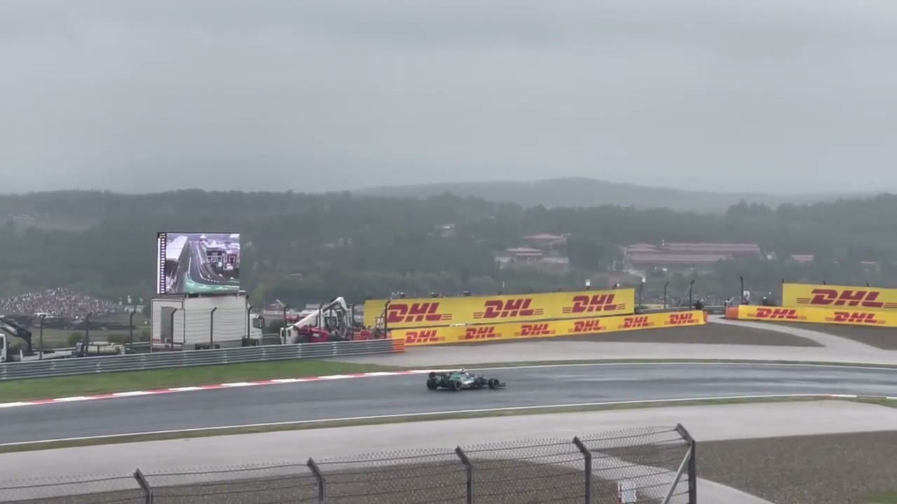 Sebastian Vettel Struggles To Stay On Track With Slicks | Turkish GP