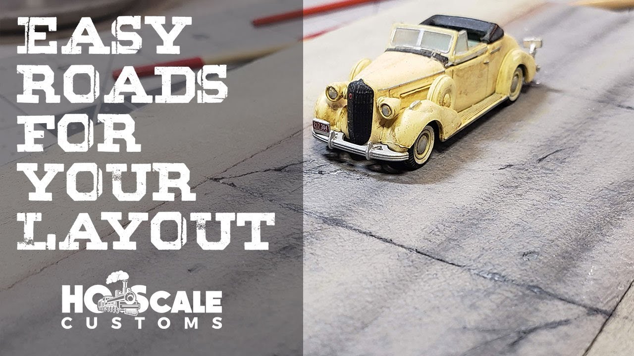 How to Make EASY Concrete Roads - Model Railroading - HO Scale Customs