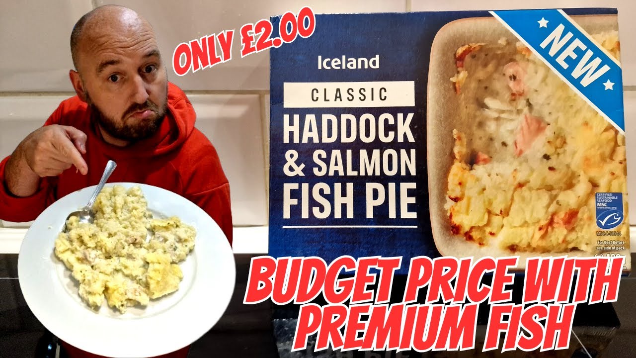 This BUDGET FISH PIE has PREMIUM FISH like SALMON & HADDOCK in it!!! Iceland Ready Meal - ONLY £2.00