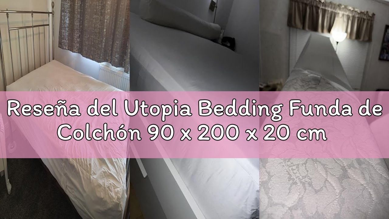 Reseña del Utopia Bedding Funda de Colchón 90 x 200 x 20 cm Impermeable con Cremallera, Certificado