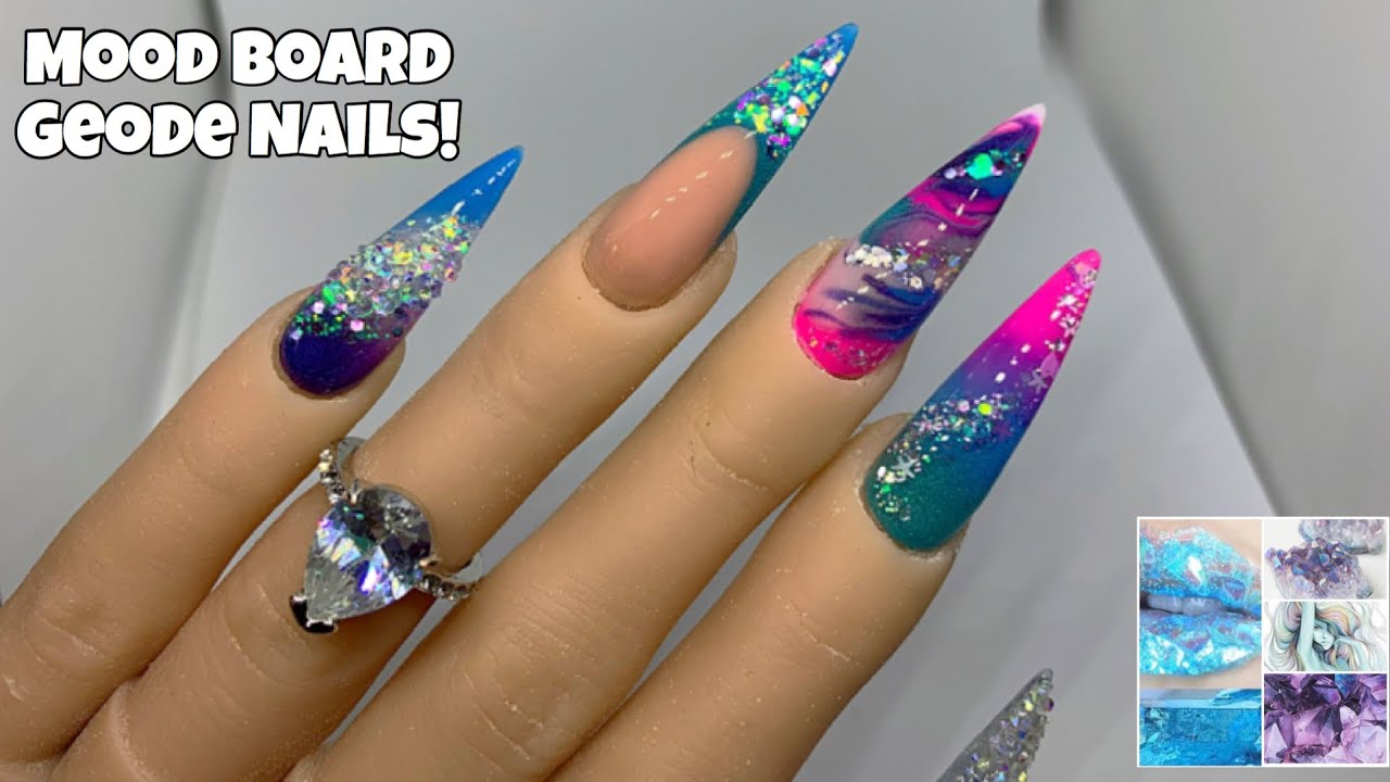 Crystal Geode Nail Art | Nail Sugar Mood Board | Nailchemy Genesis