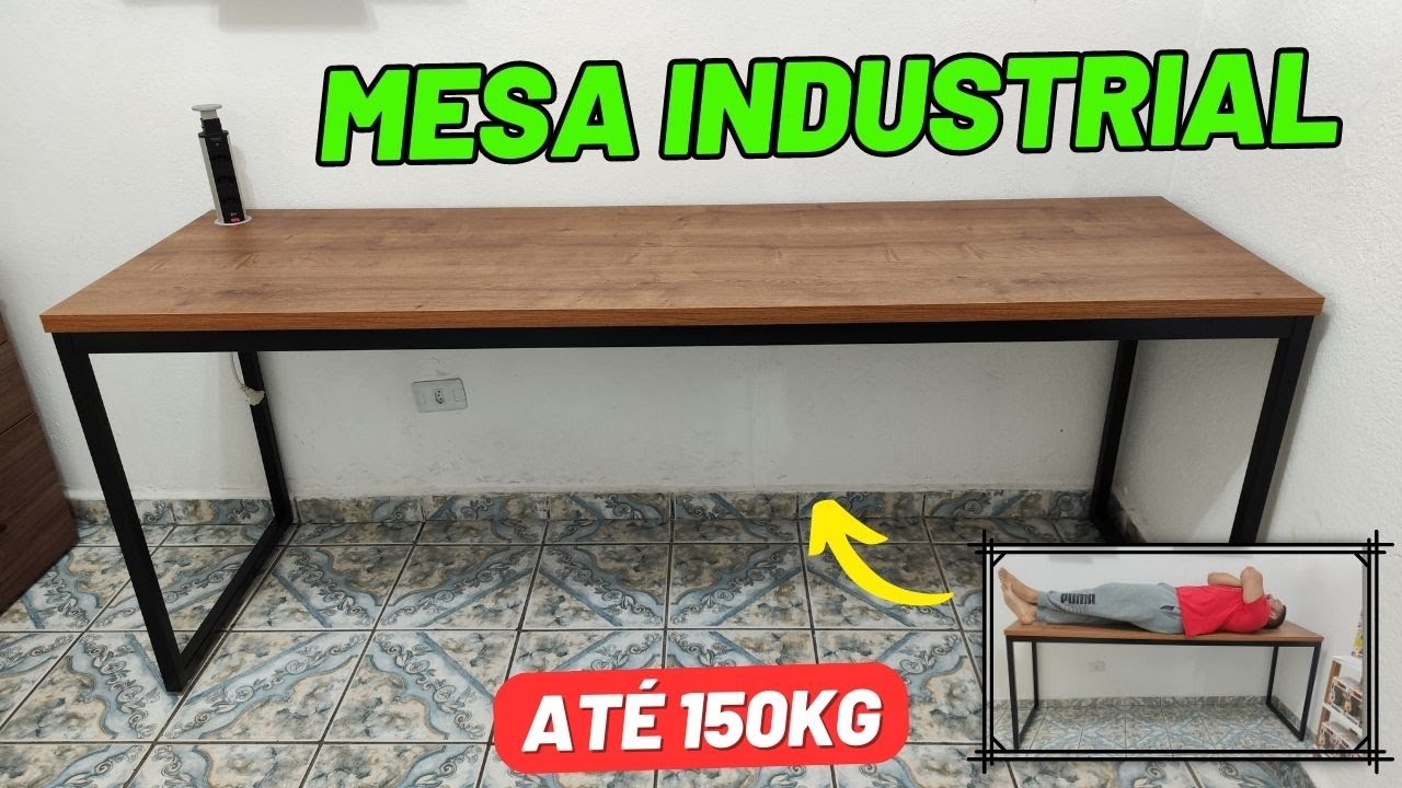 MANDEI FAZER MESA ESCRITÓRIO INDUSTRIAL AGUENTA ATÉ 150K - MESA SETUP GAMER/HOME OFFICE