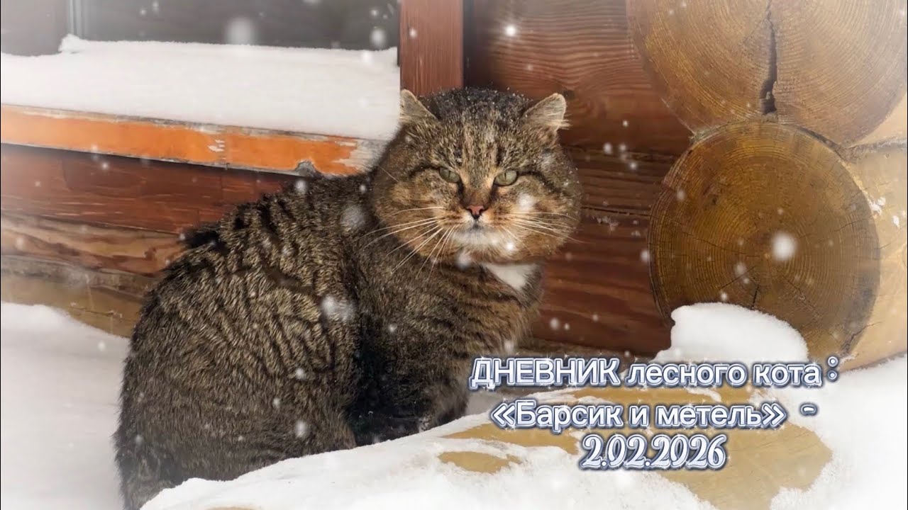 ДНЕВНИК лесного кота: «Барсик и метель!» - 02.02.2026