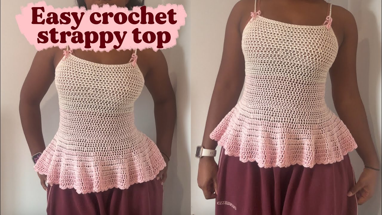 crochet strappy top tutorial | crochetforthegirlies