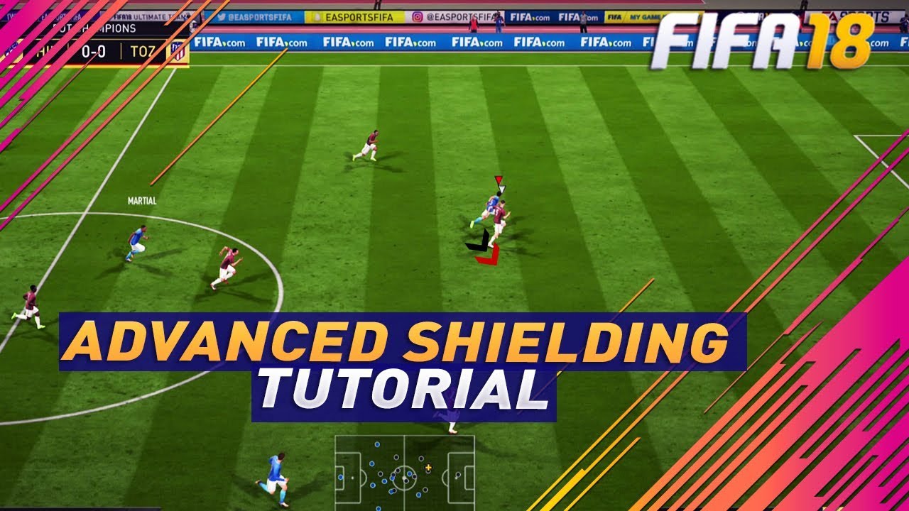 FIFA 18 ADVANCED SHIELDING TUTORIAL - HOW TO OVERPOWER THE DEFENDER & PROTECT THE BALL !