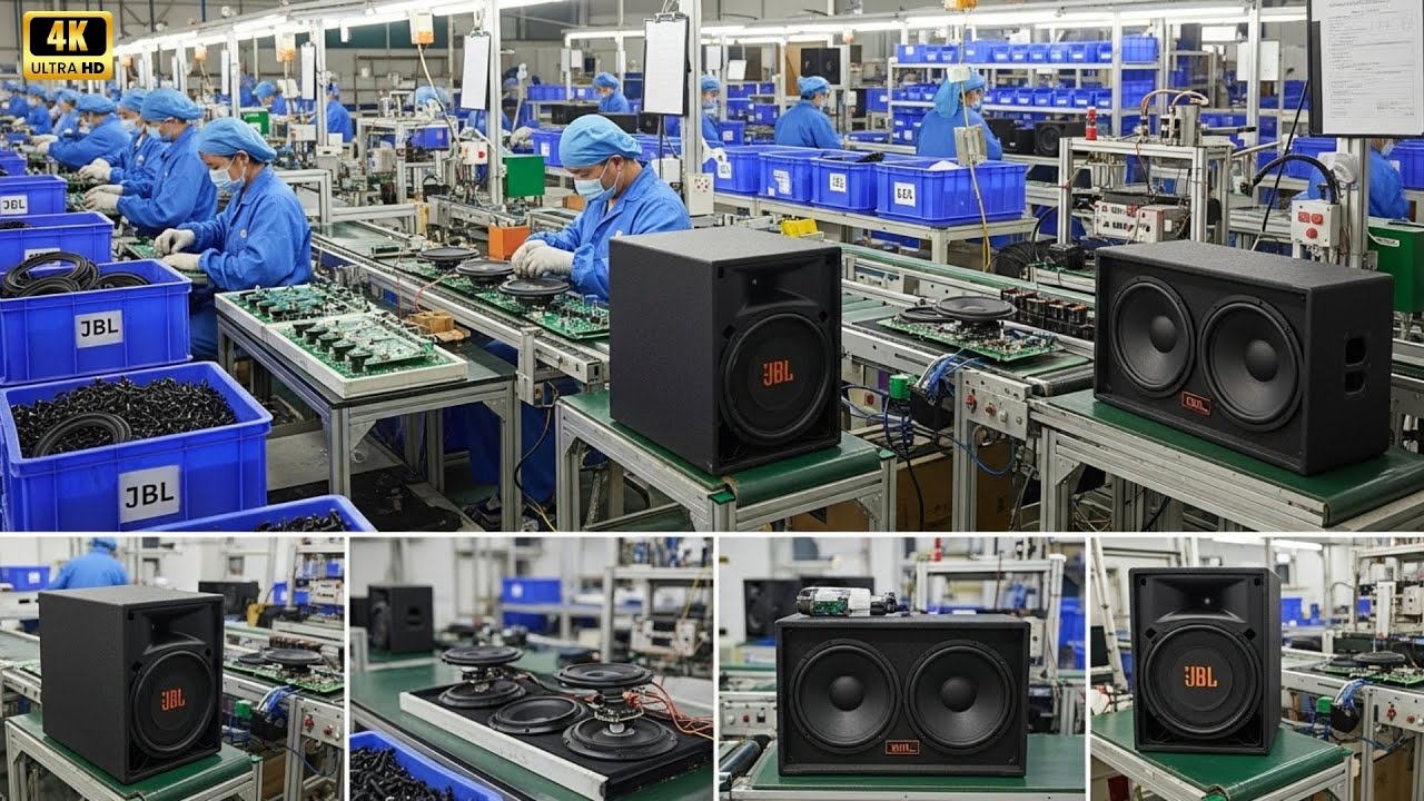 Inside the JBL speaker factory: The production process of the JBL KI110 Karaoke Speaker.