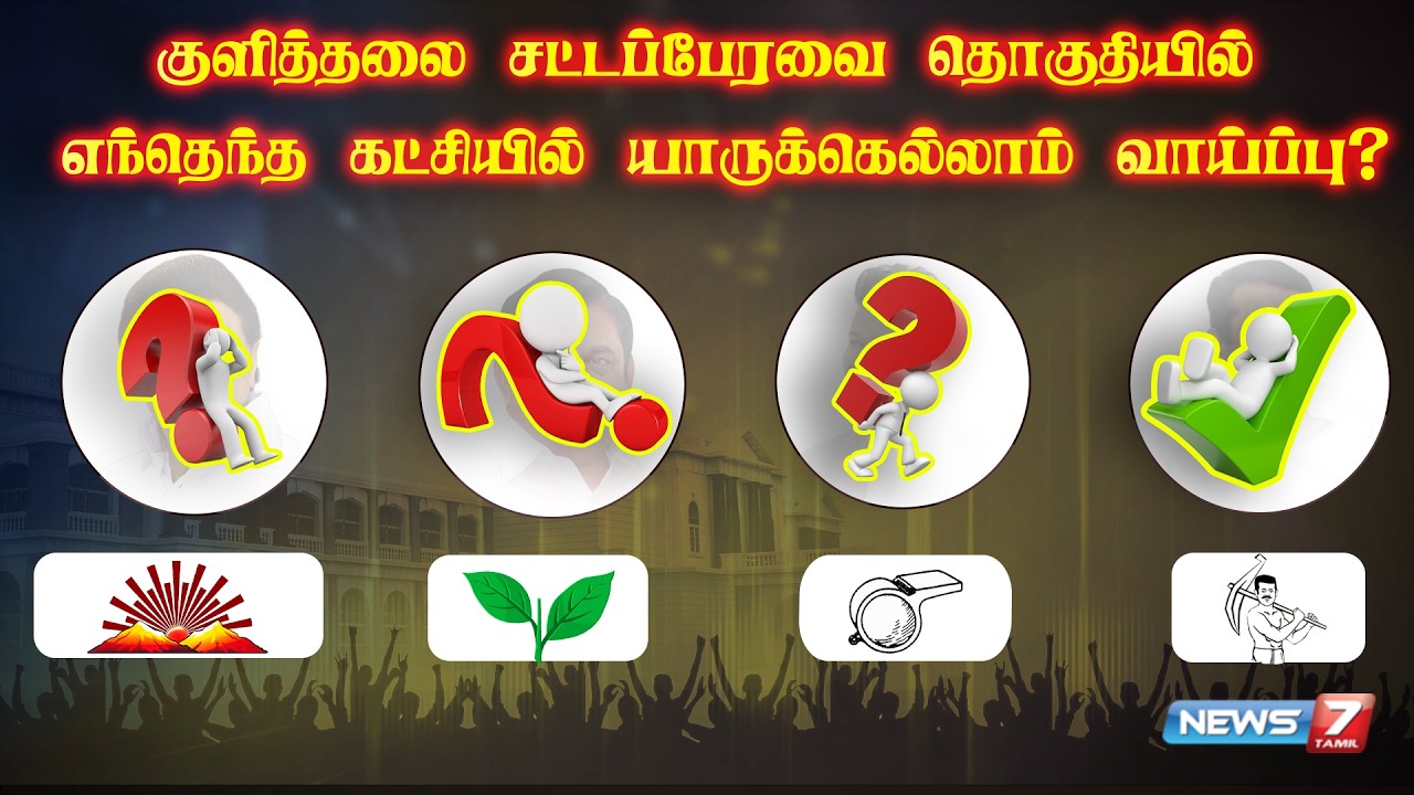 குளித்தலை சட்டமன்ற வேட்பாளர்கள் யார்? | DMK | ADMK | BJP | TVK | NTK | News7 Tamil