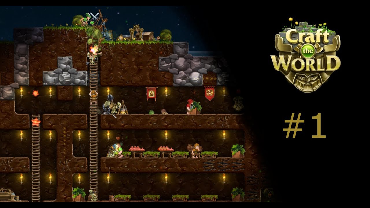 Obroniłem bazę w pierwszą noc ! Craft The World #1 Gameplay PL