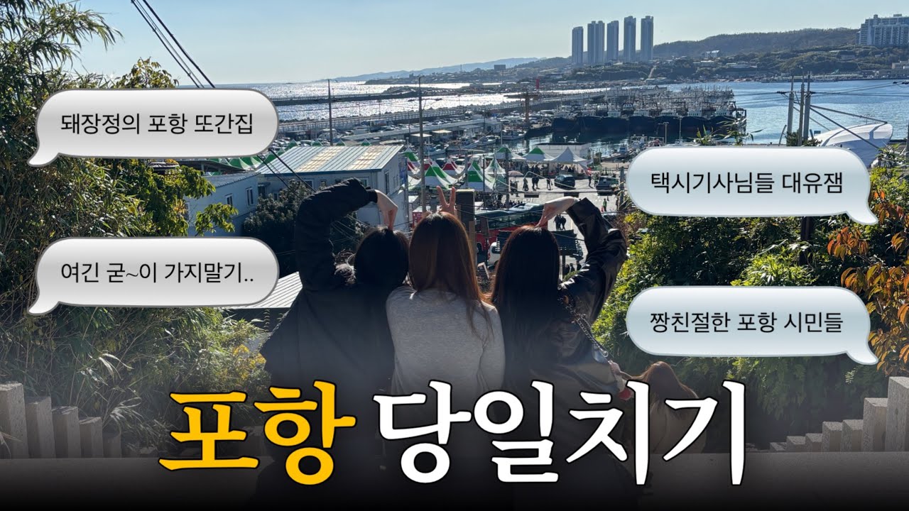 포항 당일치기 뚜벅이 여행 l 포항 필수코스 맛집 핫플 카페 l 국내 여행 추천 l 부산-포항