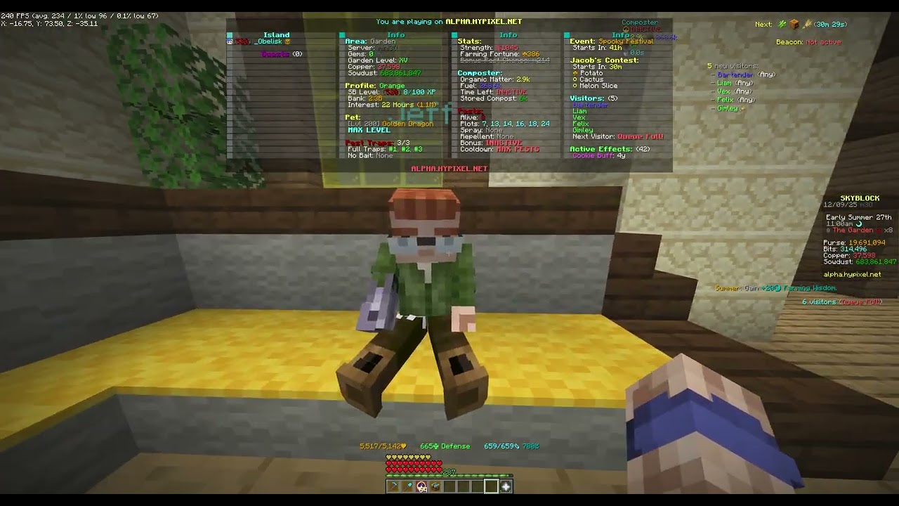 Hypixel Skyblock: Garden Chips max lvls, cost.