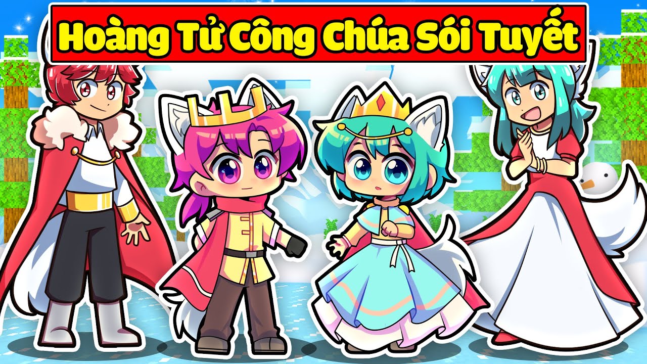 NẾU HIHA HOÀNG TỬ SÓI TUYẾT YÊU YUMMIE CÔNG CHÚA TRONG MINECRAFT*EM BÉ HOÀNG TỬ SÓI TUYẾT 😍❄️