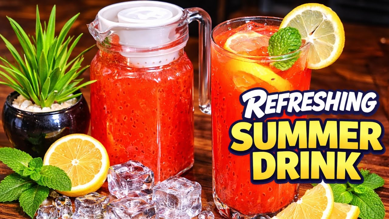 Refreshing Summer Drink 🍹 | Tang & Jam-e-Shirin Iftar Special | Easy Homemade Cooler