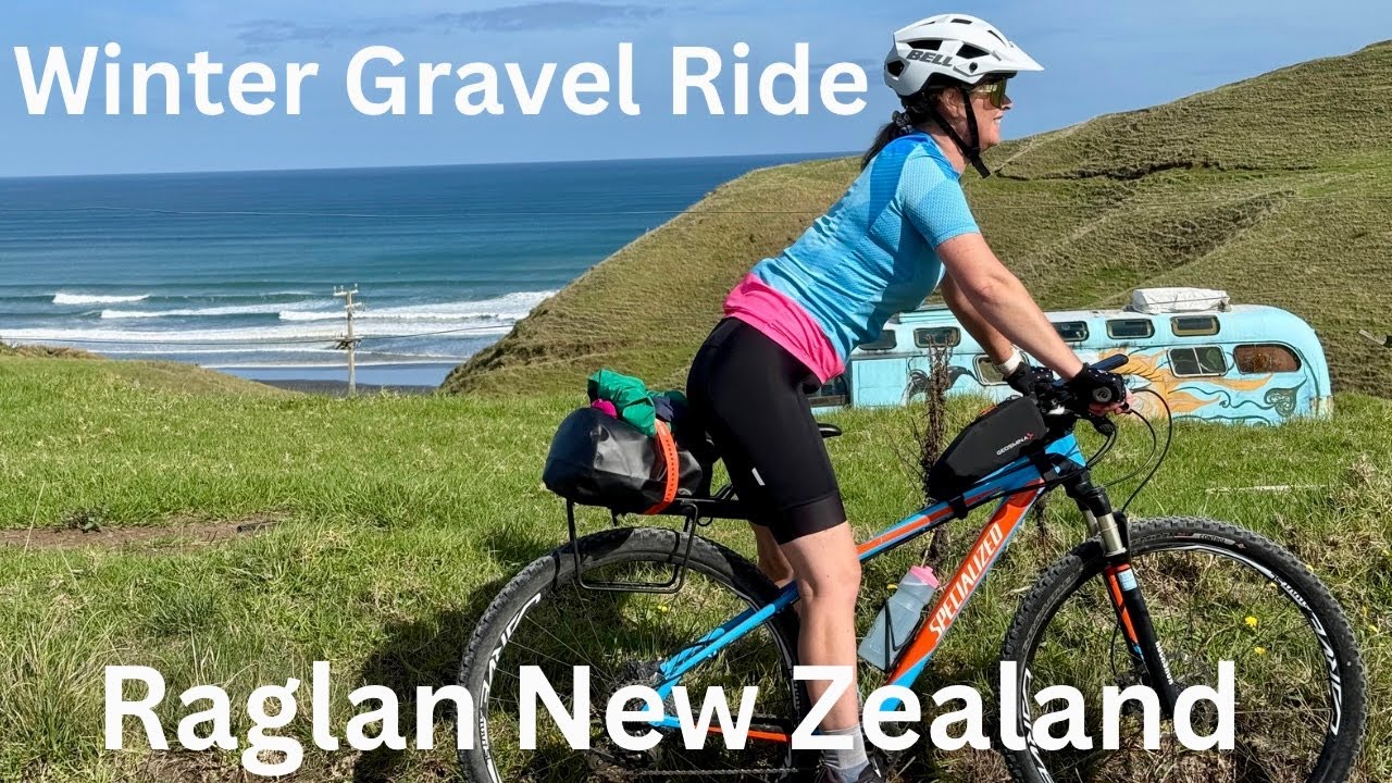 Winter Gravel Ride Around Mt Karioi , Raglen New Zealand