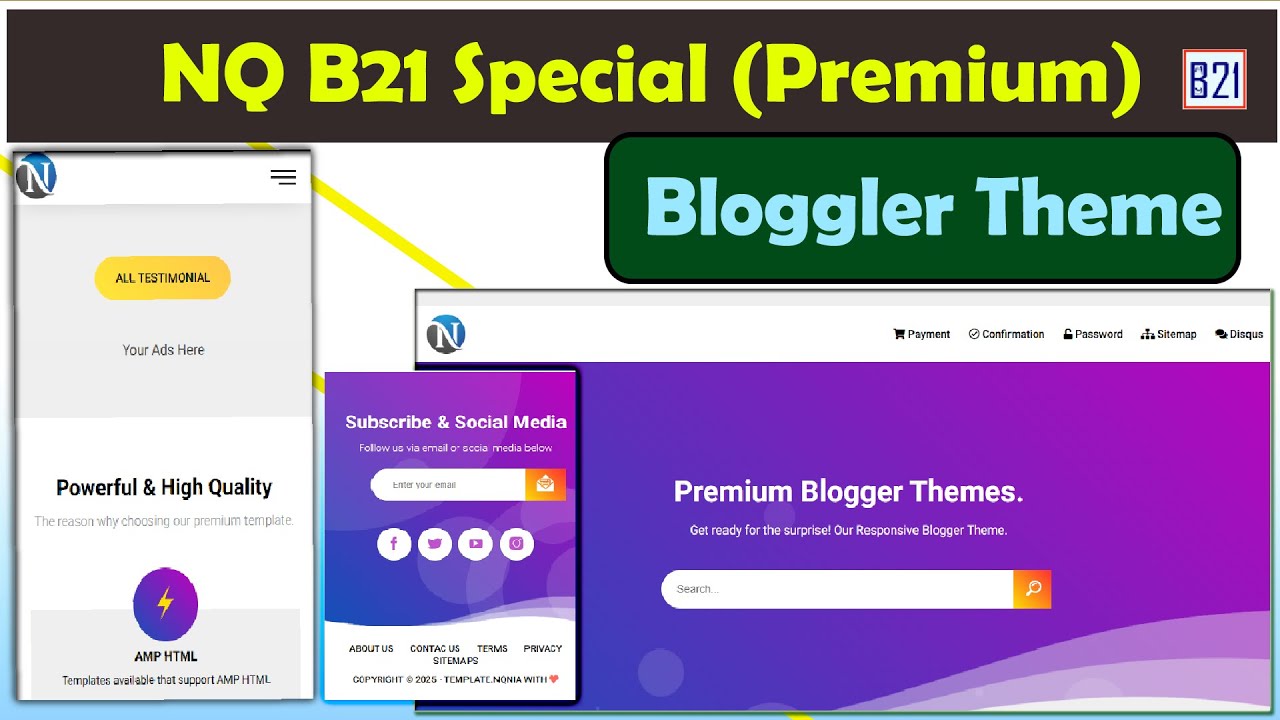 Bloggler Theme - NQ B21 Special (Premium) | High Quality Free Blogger Templates | Blogger theme free