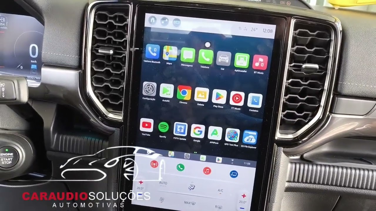 Desbloqueio v&iacute;deo nova Ford Ranger 2024 streaming box CSA-AIBOX-PLUS