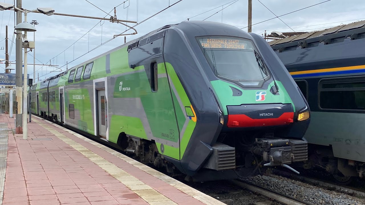 TRENI PASSEGGERI in arrivo e in partenza alla stazione di ROMA TUSCOLANA!
