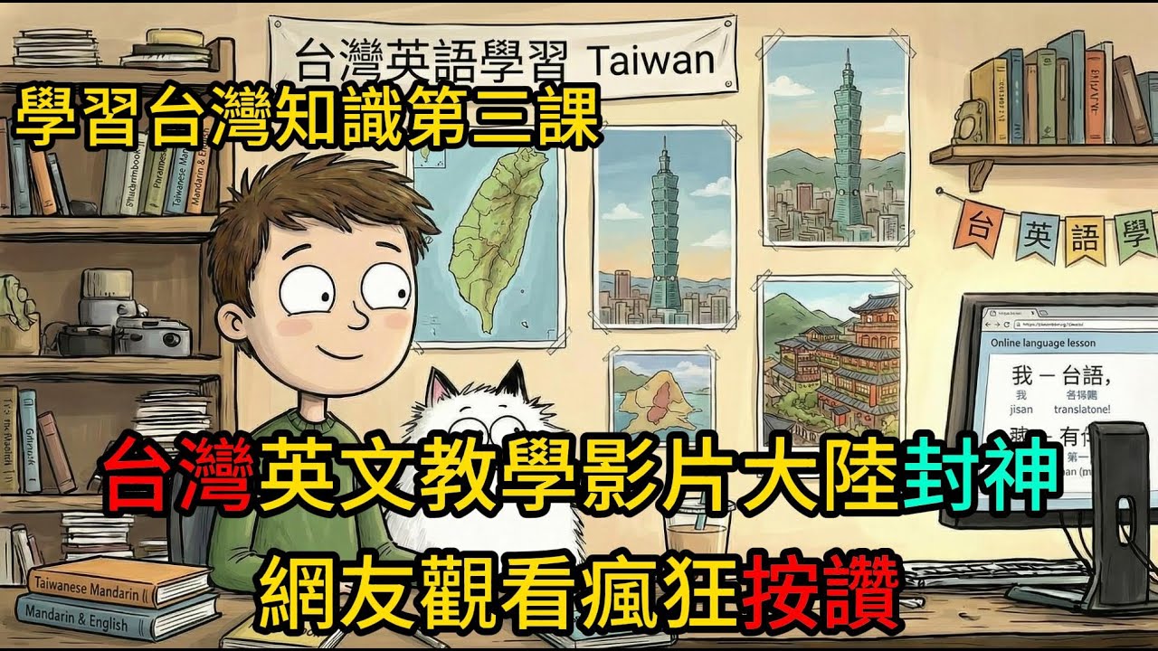 學習台灣知識第三課。台灣英文教學影片大陸封神，網友觀看瘋狂按讚 #taiwan #台湾 #熱門 #海外華人