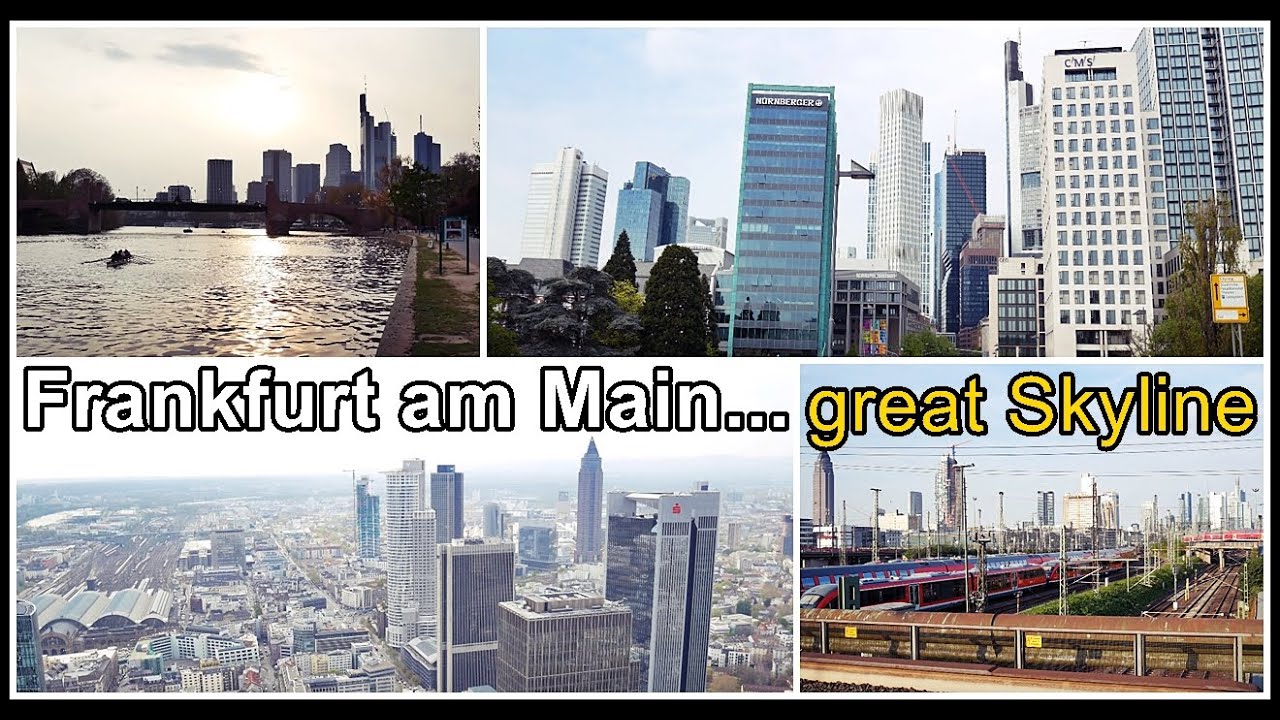 Frankfurt am Main Skyline, Germany / Hochhäuser in Frankfurt a M. Deutschland 2019