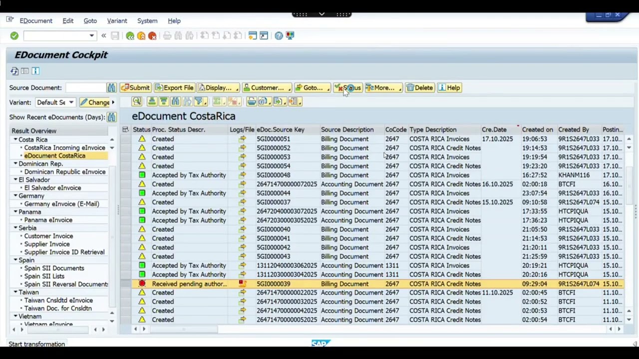 Electronic Invoicing Compliance in Costa Rica with SAP DRC – Solution Demo