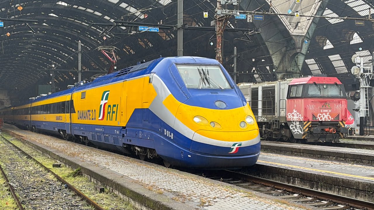 TRENI PASSEGGERI IN ARRIVO E PARTENZA ALLA STAZIONE DI MILANO CENTRALE!
