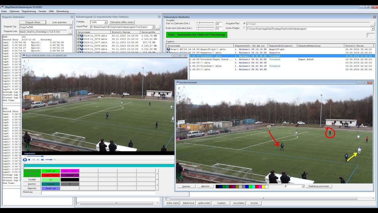 Tutorial StopWatchVideoAnalyzer how to use II