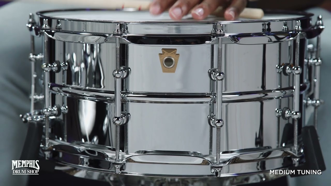 Ludwig 14x6.5 Chrome Over Brass Snare Drum with Tube Lugs (LB402BT)