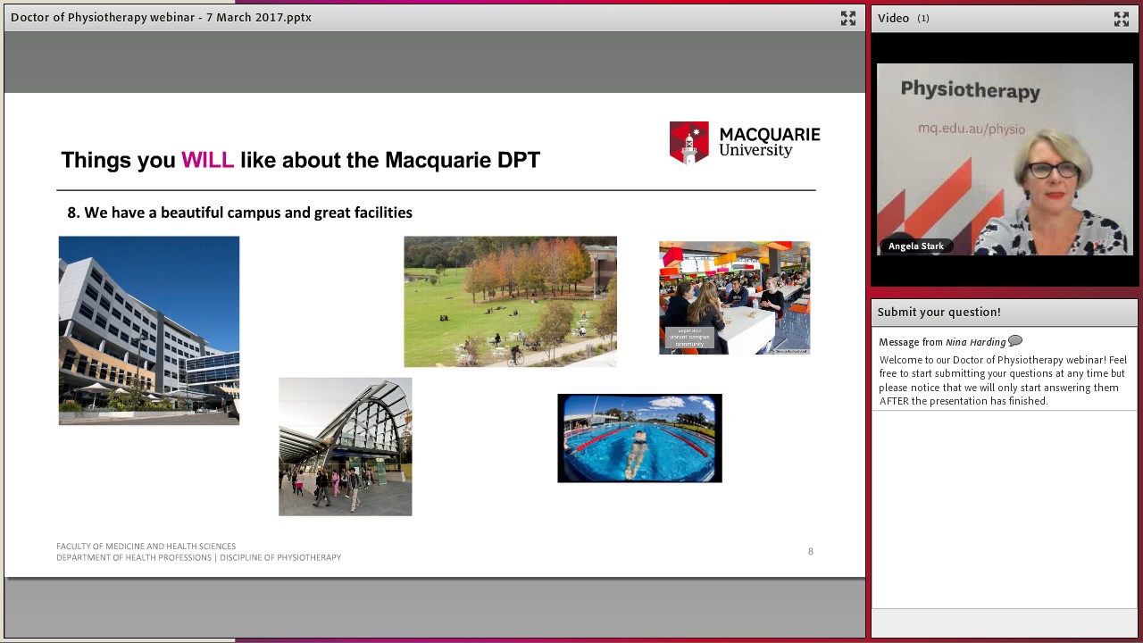 Doctor of Physiotherapy webinar
