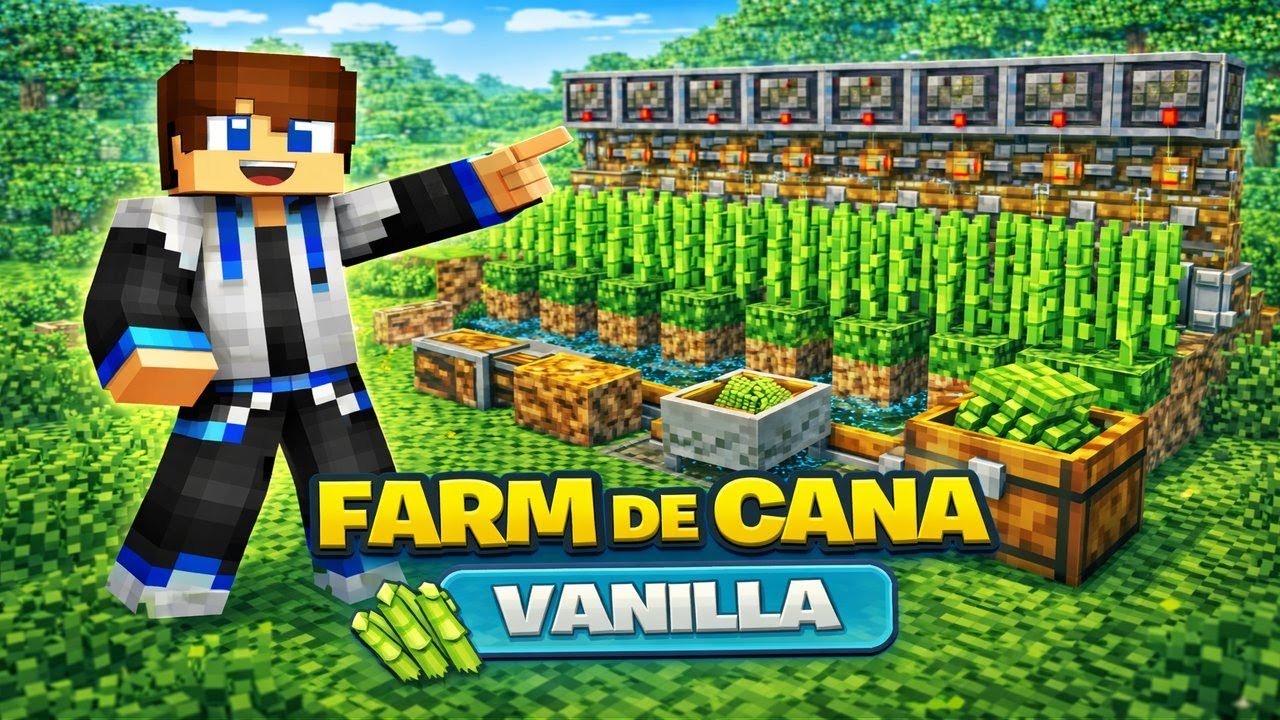 FARM DE CANA DE AÇÚCAR VANILLA 🔥 Simples, Automática e MUITO EFICIENTE!