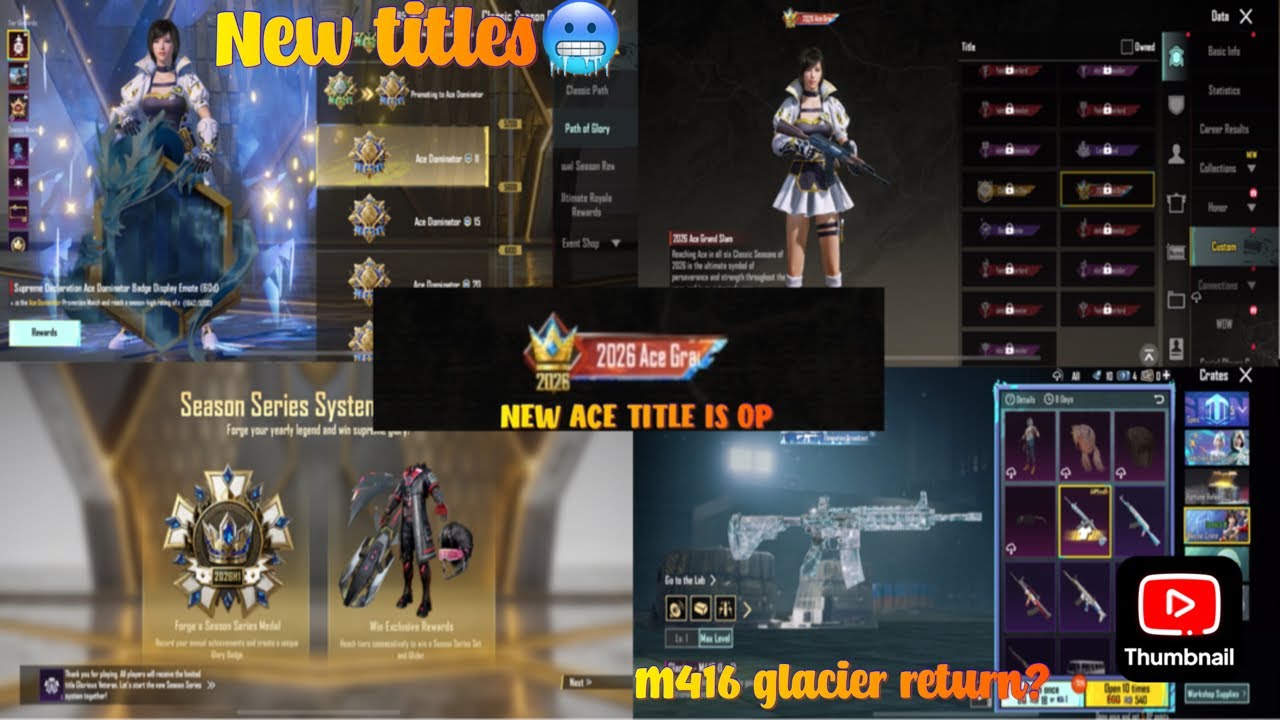 M416glacier return|New ultimate set confirm in 4.2 update|Rare ACE Title|BGMI 4.2 update is here