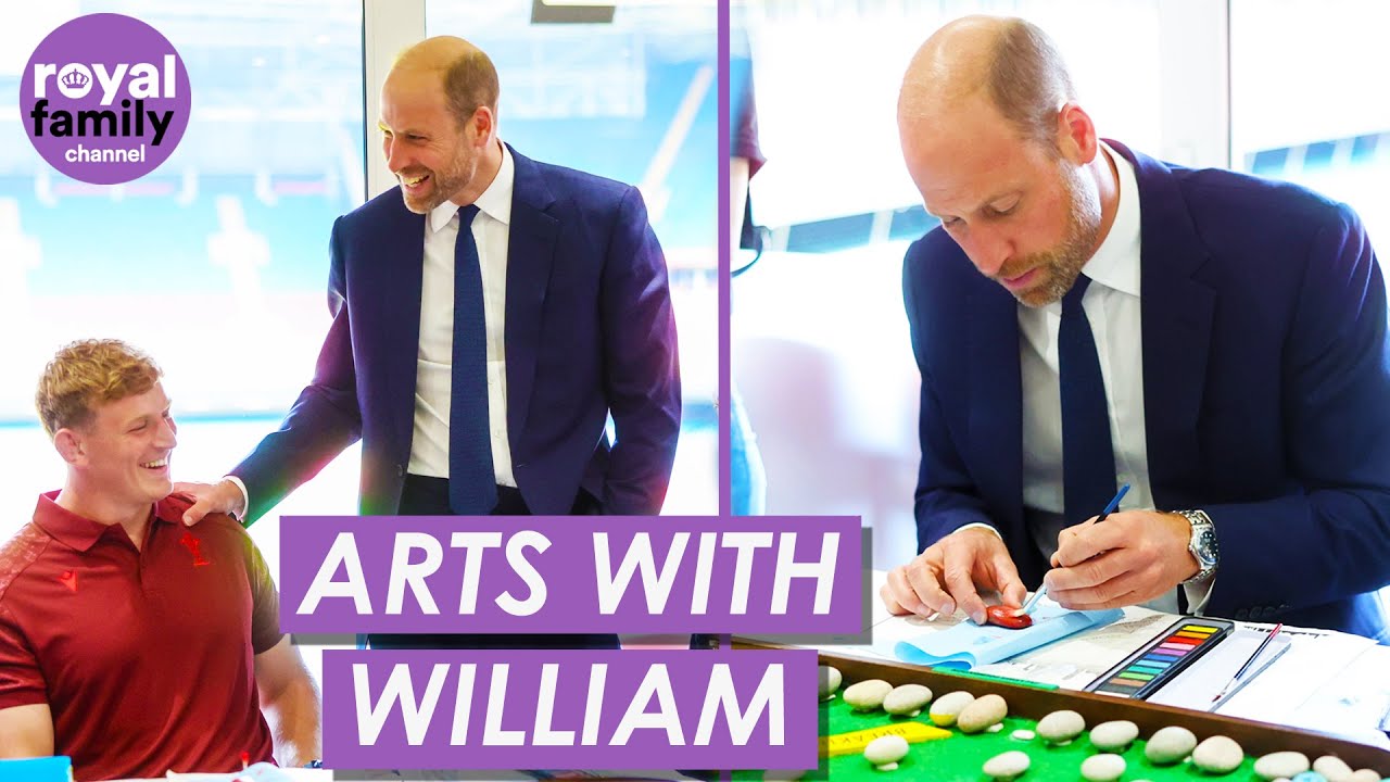 Prince William Takes Part in Art Activities at New Sports Mental Health Hub