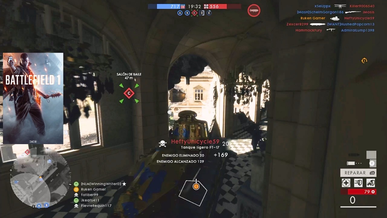 Battlefield 1 en 2026 Salón al Baile bajo fuego con el tanque Liguero