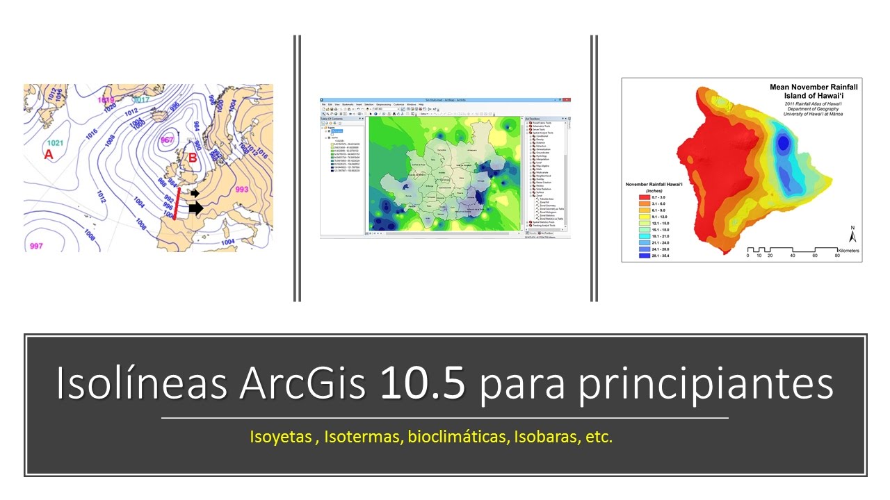 Creación de Isolíneas en ArcGis 10.4 (Mapas de Precipitación, Temperatura, Presión Atmosférica)