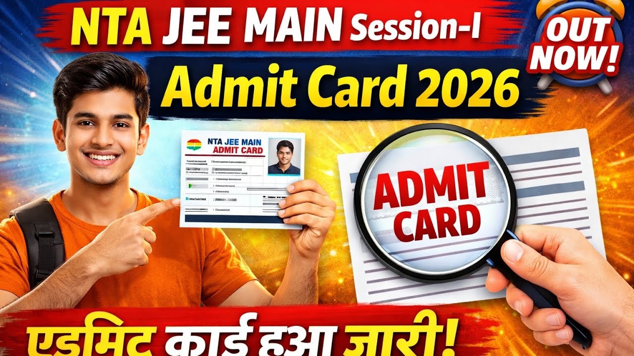 NTA JEE MAIN SESSION-I ADMIT CARD 2026 OUT #jeebatch #jeemain 