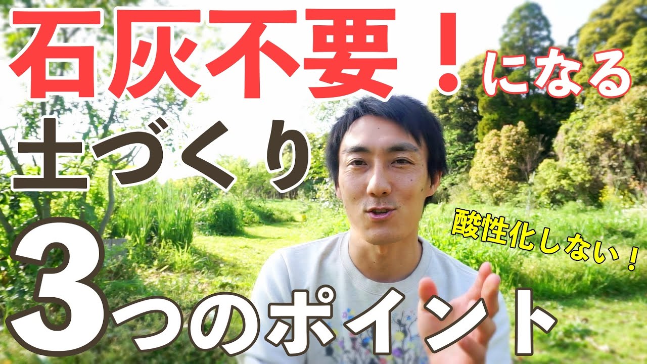 酸性化しない！石灰が必要なくなる土づくり！３つのポイント