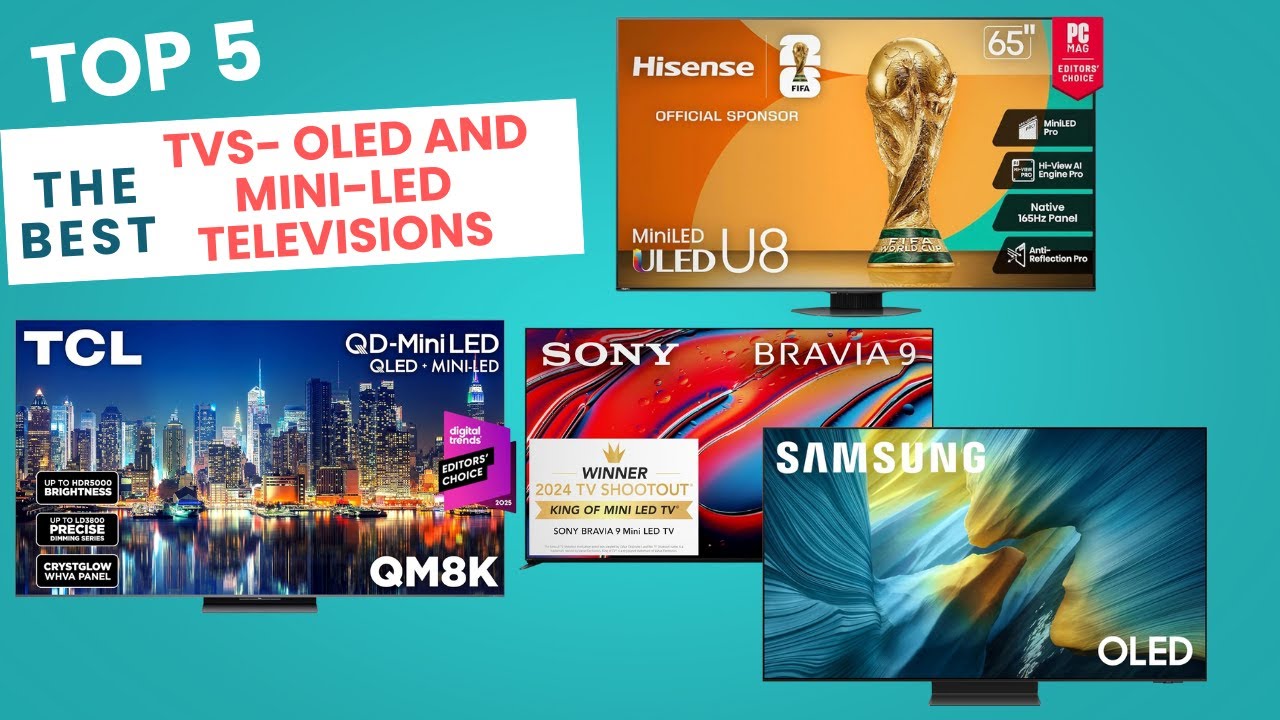 📺 Топ-5 лучших телевизоров 2025 года! Мы представляем лучшие OLED- и Mini LED-телевизоры для игр,...