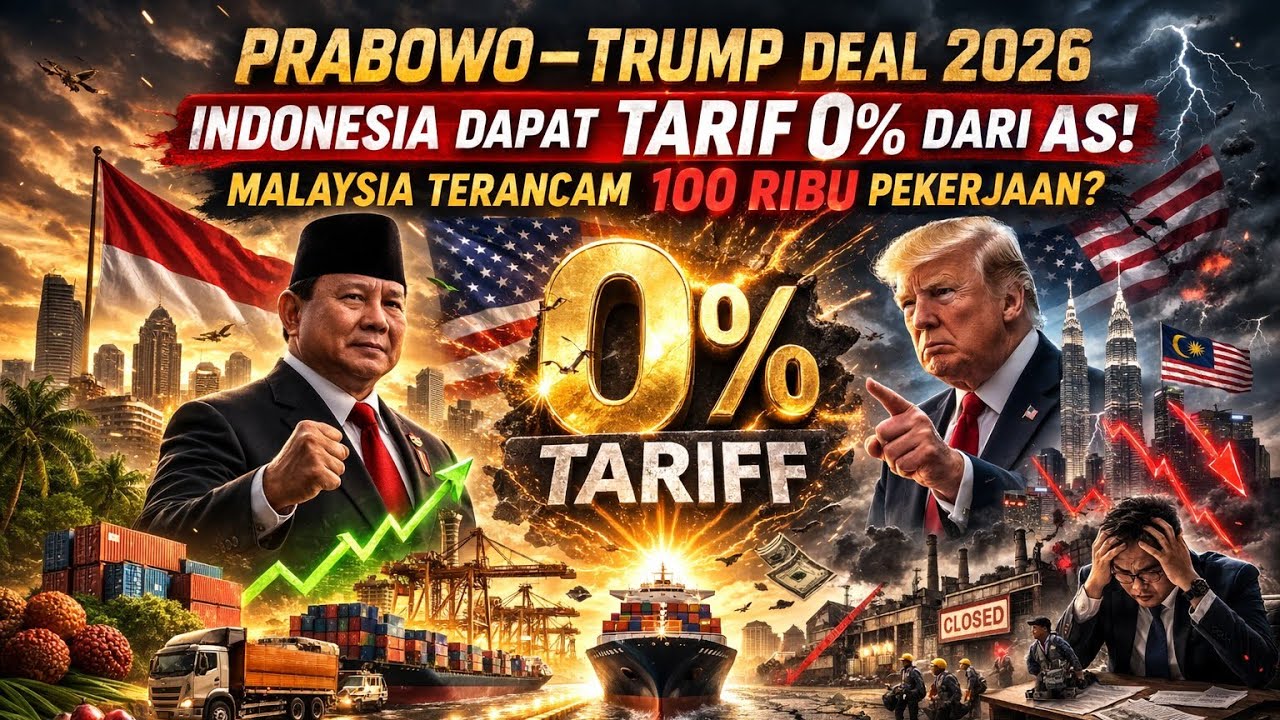Prabowo–Trump Deal 2026: Indonesia Dapat Tarif 0% dari AS, Malaysia Terancam 100 Ribu Pekerjaan?