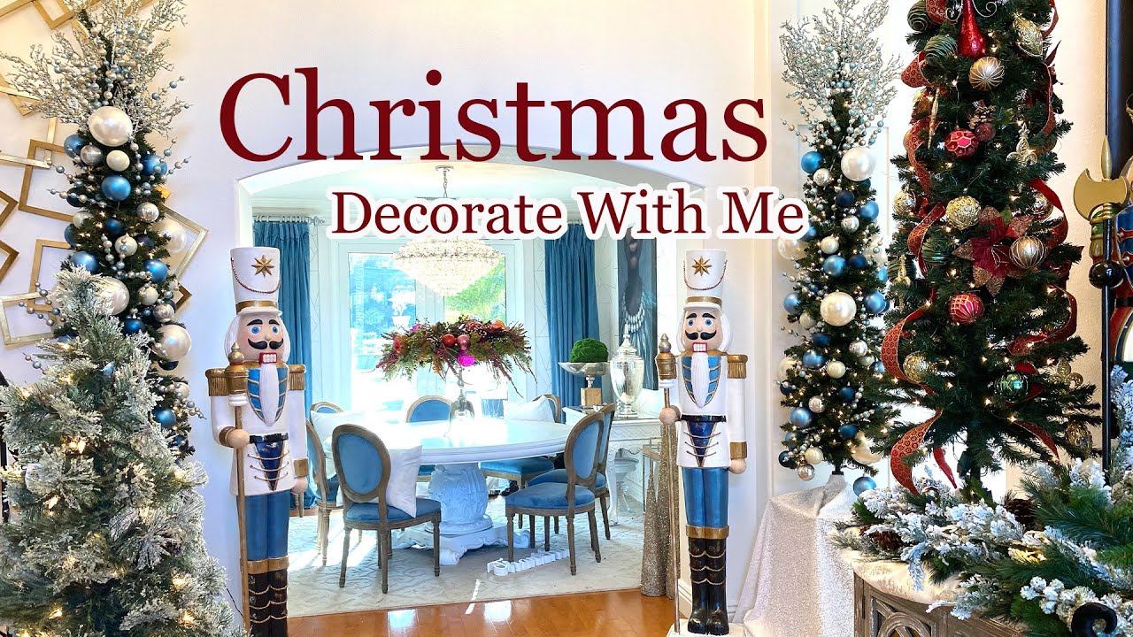 NEW CHRISTMAS DECORATE WITH ME II CHRISTMAS 2021 DECORATING IDEAS II ENTRY HALL DECOR