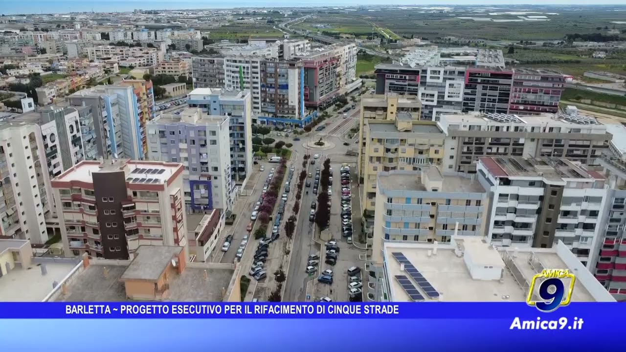 Barletta, progetto esecutivo per il rifacimento di cinque strade