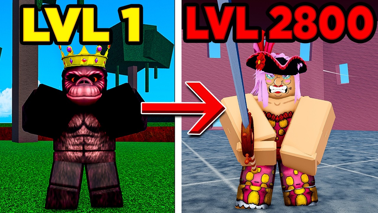 LEVEL 1 AL 2800 SOLO CON BOSSES EN BLOX FRUITS 💀