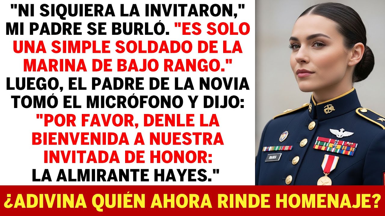 En La Boda De Mi Sobrina, Me Borraron — Luego El Novio Saludó: “Almirante Hayes, Señora”