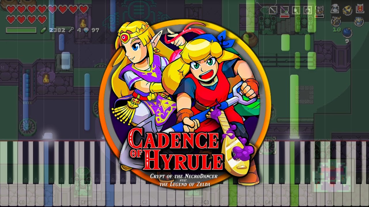 Cadence of Hyrule - Gerudo Valley (Piano, Game Video)