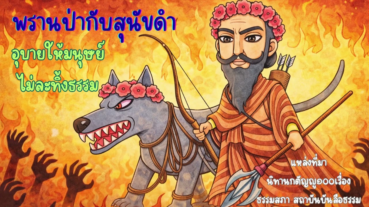 นิทานกตัญญู๑๐๐เรื่อง EP76 : พรานป่ากับสุนัขดำ - อุบายให้มนุษย์ไม่ละทิ้ง
