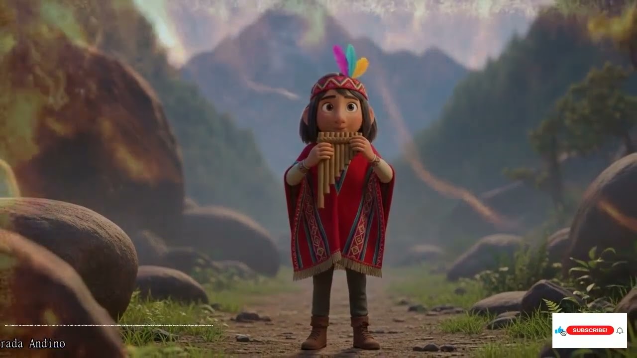 Susurros De La Flauta Ancestral En El Refugio Sagrado De Los Andes Eternos